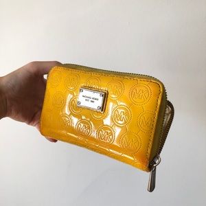 Michael Kors Yellow Monogram Wallet
